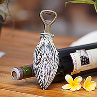 Wood bottle opener, Young Lotus