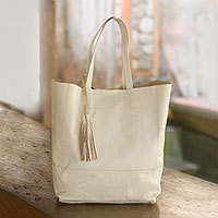 Leather tote, Sumatra Style