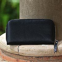 Leather clutch, Polosan Black