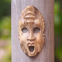 Wood mask, Two Faces