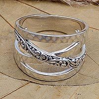 Sterling silver band ring, Infinity Sign