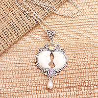 Multi-gemstone pendant necklace, Perfect Moment