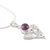 Amethyst pendant necklace, 'Violet Fern' - Amethyst and Silver Pendant Necklace