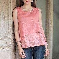 Cotton blouse, Peachy Trend