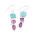 Amethyst and chalcedony dangle earrings, 'Glittering Muse' - Amethyst and Chalcedony Dangle Earrings from India