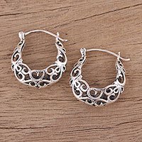 Sterling silver hoop earrings, Jali Grace