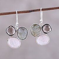 Multi-gemstone dangle earrings, Enchanting Trinity