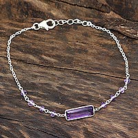 Amethyst pendant bracelet, Magical Prism