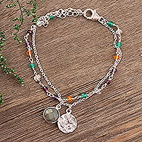 Multi-gemstone bracelet, Colorful Charm