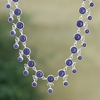 Lapis lazuli link necklace, Lapis Dance