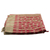 Cotton throw, 'Jodhpur Glory' - Handcrafted Cherry and Green Cotton Throw from India