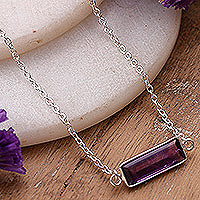 Amethyst pendant bracelet, Elegant Prism