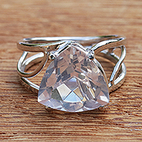 Quartz cocktail ring, Pyramid of Light