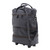 Expandable leather wheeled travel bag, 'Style Voyager' - Black and Navy Expandable Leather Travel Bag with Wheels