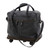 Expandable leather wheeled travel bag, 'Style Voyager' - Black and Navy Expandable Leather Travel Bag with Wheels