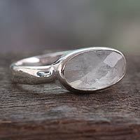 Rainbow moonstone cocktail ring, Moonstone Mist