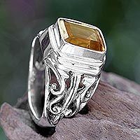 Citrine cocktail ring, Savannah Evening