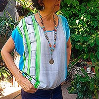 Hand-painted top, Sugarcane Shadows