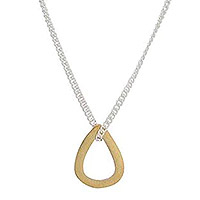 Gold-plated pendant necklace, Emotive in Gold