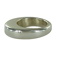 Sterling silver band ring, Streamline