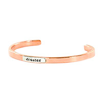 Copper cuff bracelet, Dreamer