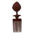 Mahogany wood wall art, 'Akwaba Comb' - Hand Crafted Mahogany Wood Wall Art