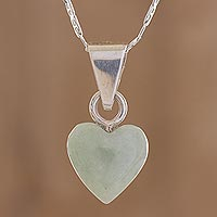 Jade pendant necklace, Apple Green Symbol of Love