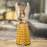 Ceramic angel sculpture, San Pedro Sacatepequez