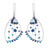 Beaded dangle earrings, 'Blue Wings of Freedom' - Blue Crystal & Glass Beaded Butterfly Wing Dangle Earrings