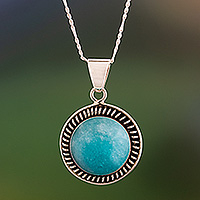 Amazonite pendant necklace, Moon Over Lima