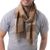 Men's 100% alpaca scarf, 'Brown Squared' - Unique Alpaca Wool Patterned Scarf