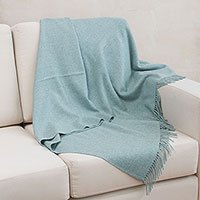 100% baby alpaca throw, Blissful Dream in Aqua