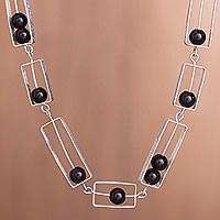 Onyx link necklace, Modern Brilliance