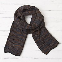 100% alpaca scarf, Warm Waves