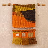 Wool tapestry, Mountain Abstraction