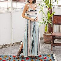 Knit cotton maxi dress, Bohemian Princess