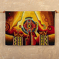 Alpaca blend tapestry, Inca Cross