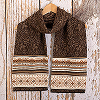 100% alpaca scarf, Autumn Charm