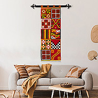 Wool and cotton blend tapestry, Civilizations