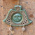 Ceramic decor, 'Green Daghdghan' - Handcrafted Traditional Green Ceramic Armenian Daghdghan