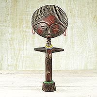 Wood statuette, Yaa Doll