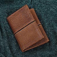 Leather wallet, Sleek Design in Brown