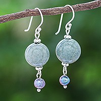 Multi-gemstone dangle earrings, Cool Magic