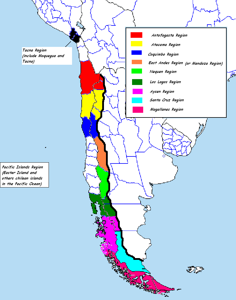 Lista 102+ Foto Mapa De Chile Con Regiones Lleno 12/2023