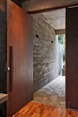 Doors, Metal, Exterior, and Swing Door Type One of the four Corten-steel entrance doors.  My Photos