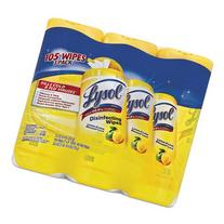 Lysol Brand RAC82159 Disinfecting Wipes 7" x 8" Lemon and 