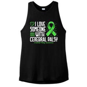 Cerebral Palsy Awareness I Love Someone With Cerebral Palsy Ladies PosiCharge Tri-Blend Wicking Tank