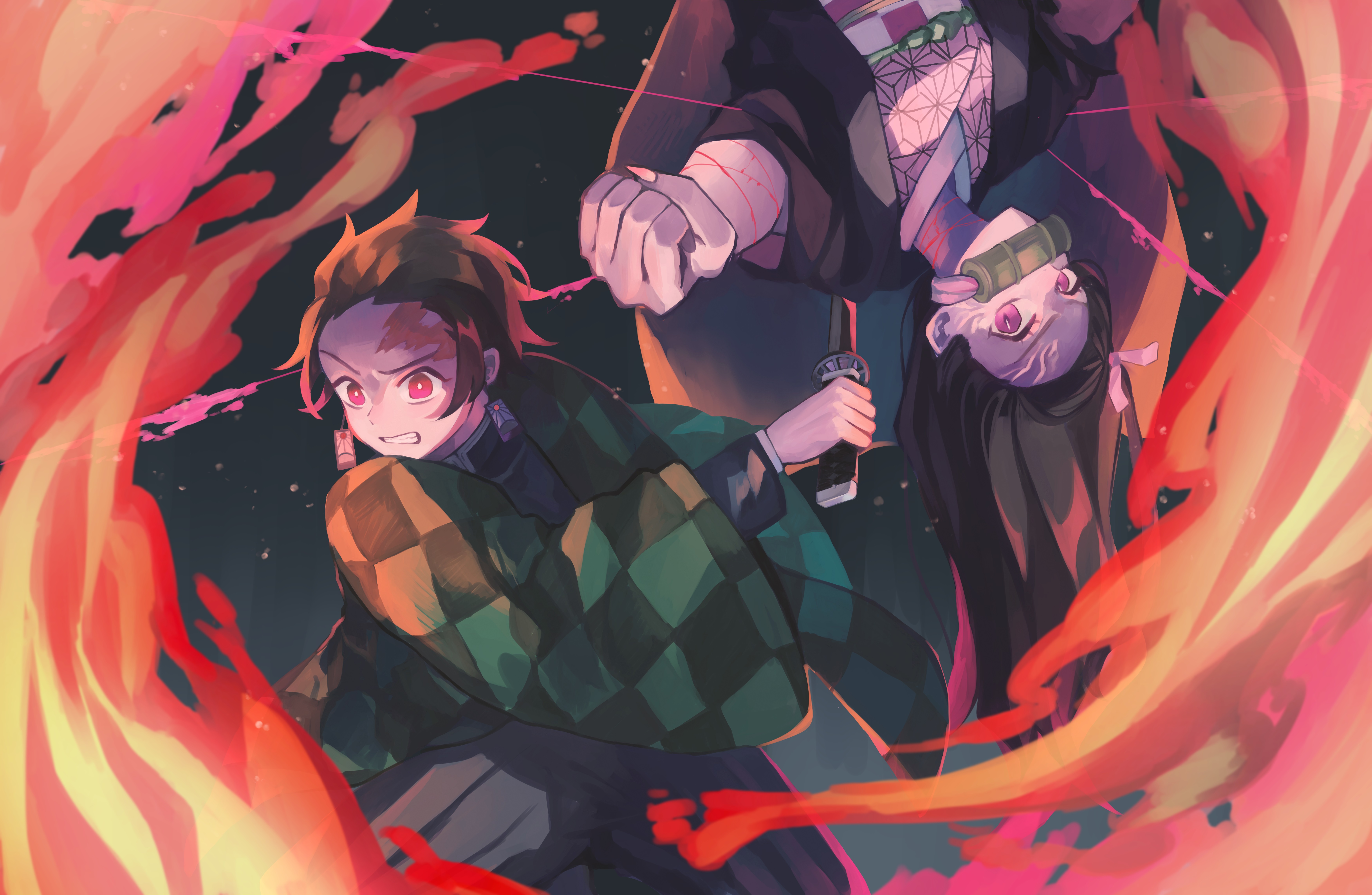 Spirit  Nezuko and Tanjiro Demon Slayer