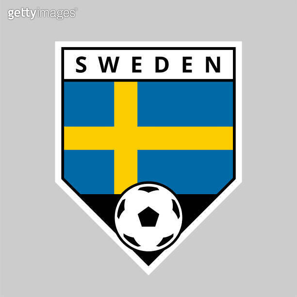 Angled Shield Football Team Badge of Sweden 이미지 (1819005026) - 게티이미지뱅크