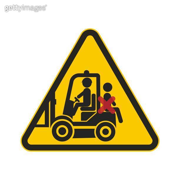 Isolated pictogram yellow triangle sign safety industrial sign of do ...